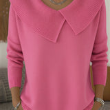 Winifred | Pleated Shawl-Collar Jumper