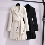 LOUISA | ELEGANT COAT WITH PLEATED DETAILS