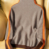 Brigitte Atelier | Malou – Roll Neck Jumper with Contrast Stripes