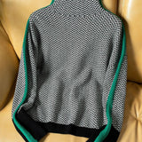 Brigitte Atelier | Malou – Roll Neck Jumper with Contrast Stripes