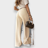 Lora | Trendy 2-in-1 Layered Jeans with Jogging Insert