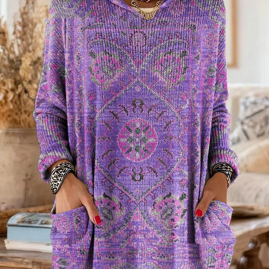 Lizzy | Retro Print Hooded Tunic
