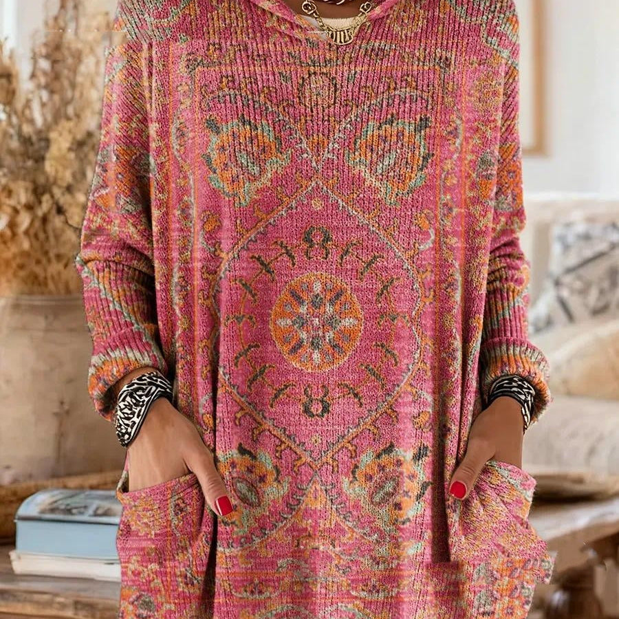 Lizzy | Retro Print Hooded Tunic