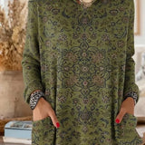 Lizzy | Retro Print Hooded Tunic