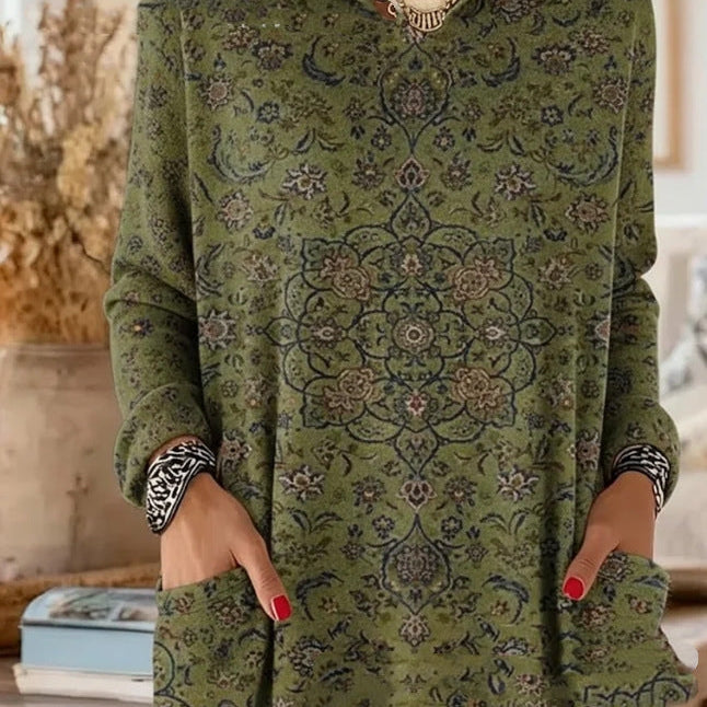 Lizzy | Retro Print Hooded Tunic