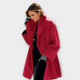 Eleanor | Draped Shawl-Collar Wool Coat
