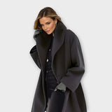 Eleanor | Draped Shawl-Collar Wool Coat