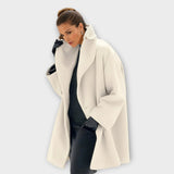 Eleanor | Draped Shawl-Collar Wool Coat