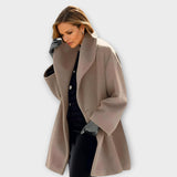 Eleanor | Draped Shawl-Collar Wool Coat