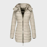 Hazel | Quilted Hooded Longline Coat