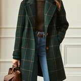 Gwendolen | Checked Wool-Blend Coat