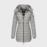 Hazel | Quilted Hooded Longline Coat
