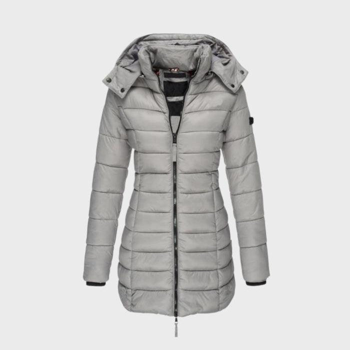 Hazel | Quilted Hooded Longline Coat