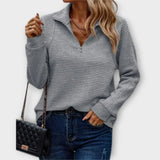 Margot | Ribbed Half-Zip Jumper