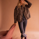 Beryl | Leopard-Print Button Jacket