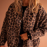 Beryl | Leopard-Print Button Jacket