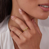 Marissa White Crystal Layered Ring