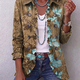 Sundara | Boho Gradient Vintage Floral Ruffle Jacket