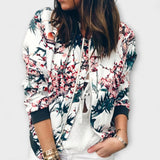 Andreia - Elegant Floral Bomber Jacket