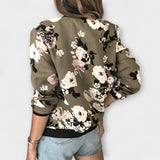 Andreia - Elegant Floral Bomber Jacket