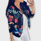 Andreia - Elegant Floral Bomber Jacket