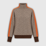 Agnes | Herringbone Roll Neck Jumper