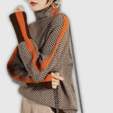 Agnes | Herringbone Roll Neck Jumper