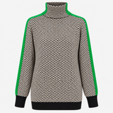 Agnes | Herringbone Roll Neck Jumper