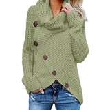 Mabel | Asymmetric Waffle-Knit Wrap Jumper