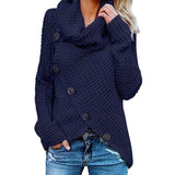 Mabel | Asymmetric Waffle-Knit Wrap Jumper