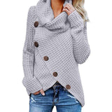 Mabel | Asymmetric Waffle-Knit Wrap Jumper