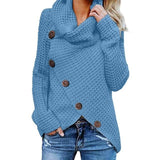 Mabel | Asymmetric Waffle-Knit Wrap Jumper