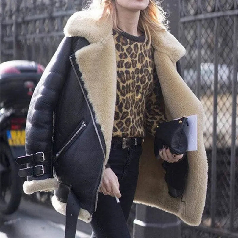 Rosemary | Shearling-Lined Buckle Coat