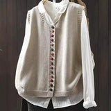 Raquel – Sleeveless Button Up Knit Cardigan