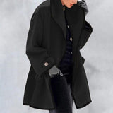 Evelyn | Contrast-Trim Wool-Blend Coat