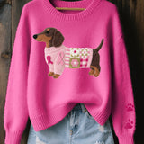 Norberta - Dachshund Print Sweater