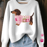 Norberta - Dachshund Print Sweater