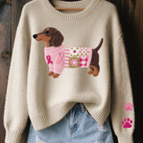 Norberta - Dachshund Print Sweater