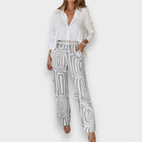 Aurora | Stylish Trouser Set with Blouse and Belt